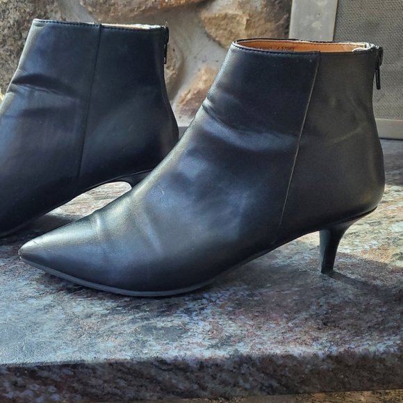 14th & Union Black Faux Leather Ankle Booties Size 6.5M - Picture 5 of 16